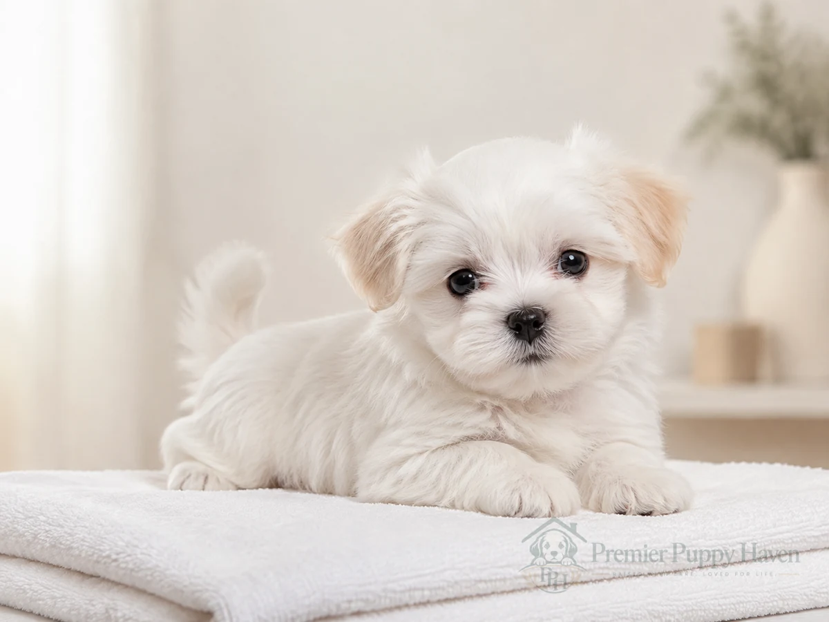 Snowy, Maltese puppy